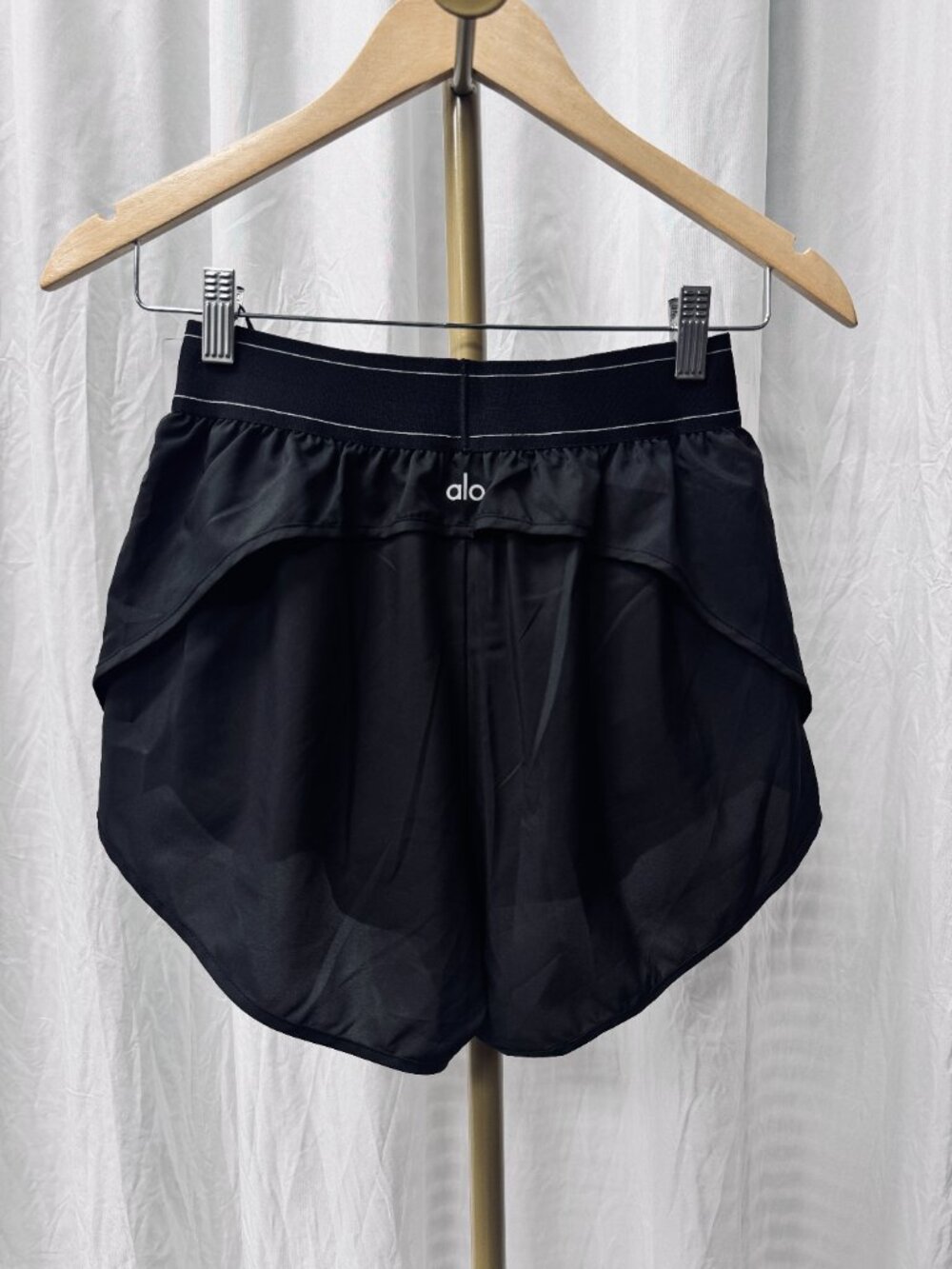 NWT 🎯 Alo Yoga Match Point Short,Black High-Waisted Shorts Athleisure/Sports - Picture 5 of 7